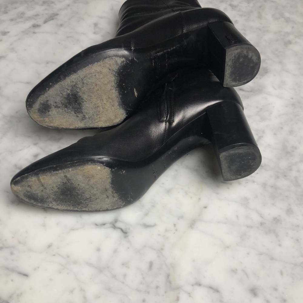 Yves Saint Laurent Women's Black Leather Ankle Boots - Picture 11 of 16